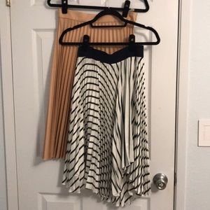 Two Zara pleated skirts